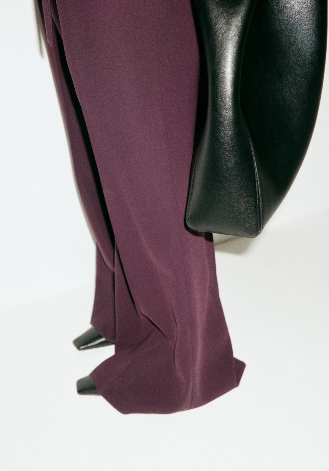 High Waist Suits Trousers - Burgundy
