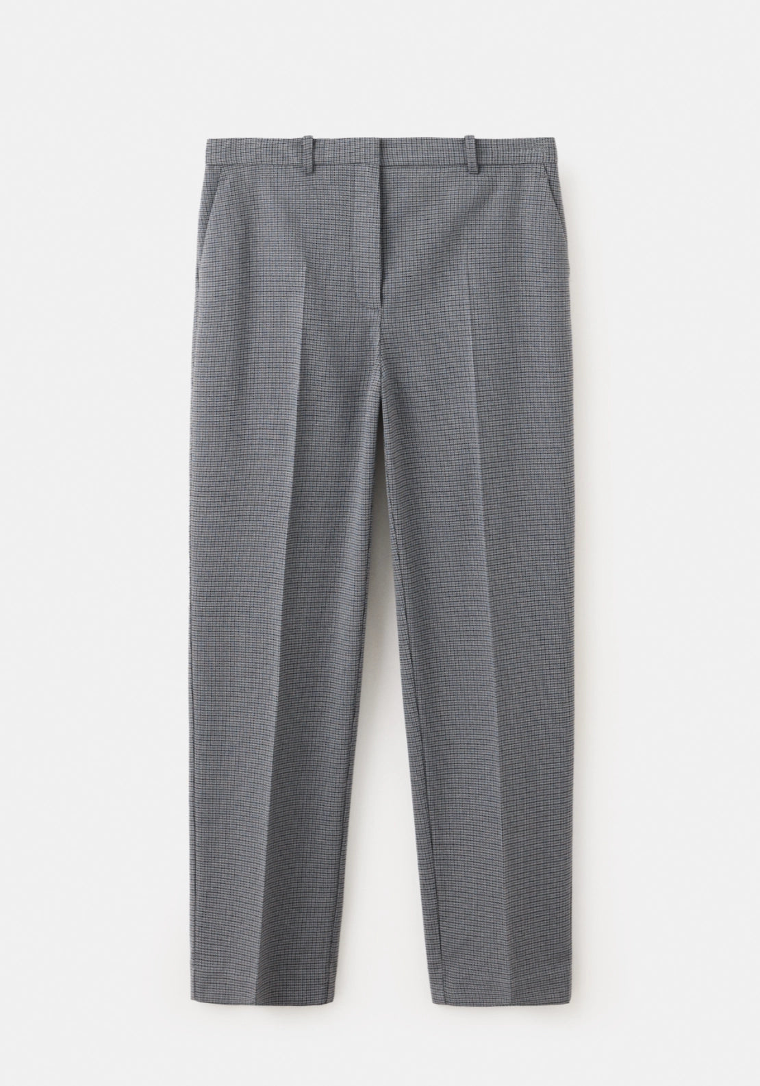 Chalk Stripe Straight Trousers - Blue