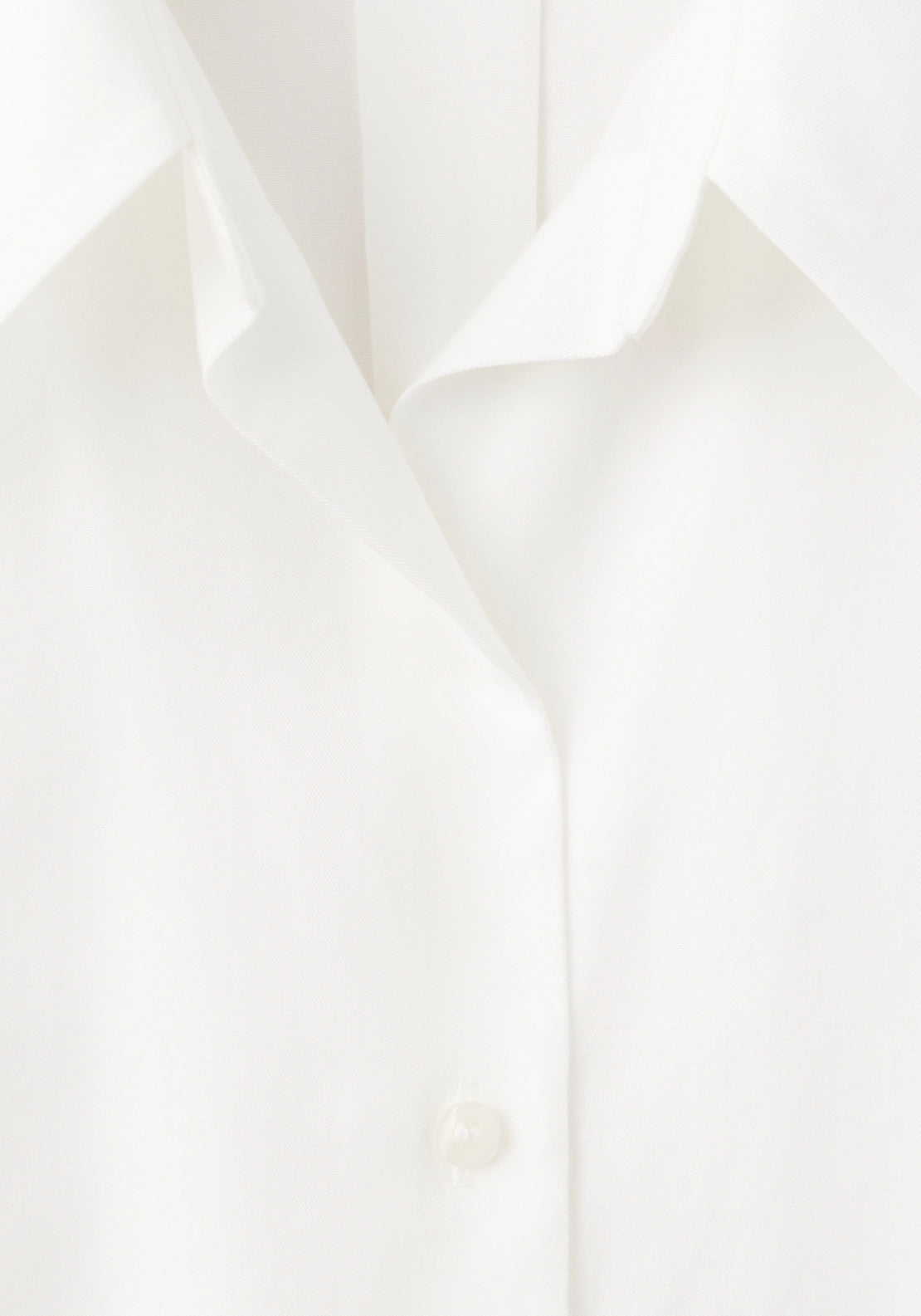 Short Sleeve Lyocell Shirt - Cream