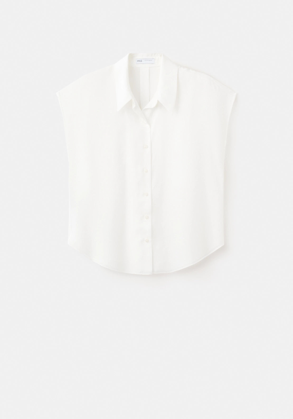 Short Sleeve Lyocell Shirt - Cream