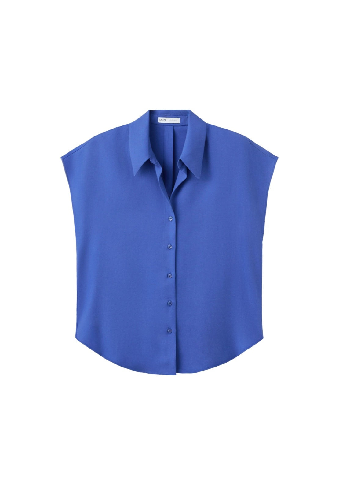 Short Sleeve Lyocell Shirt - Blue