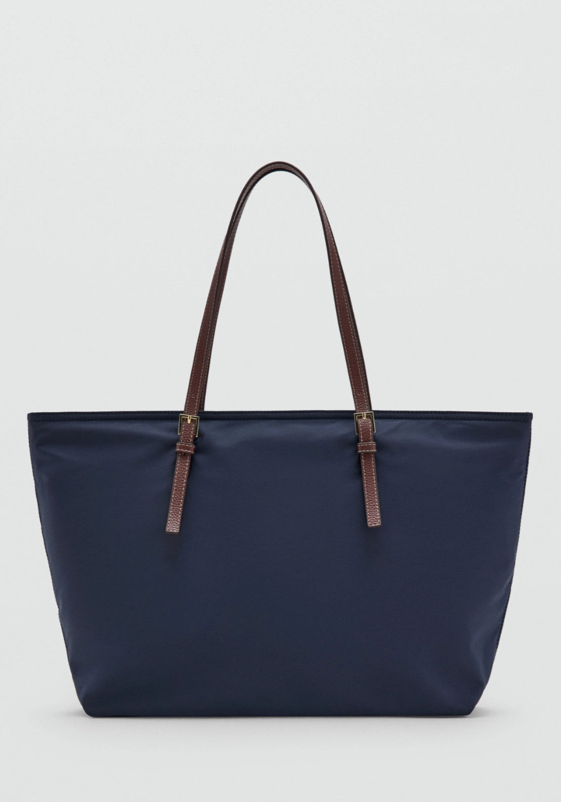 Shopper Bag With Buckle Detail - Blue