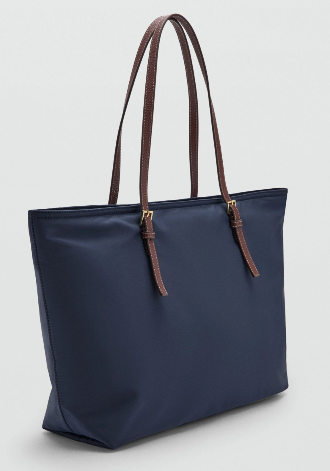 Shopper Bag With Buckle Detail - Blue