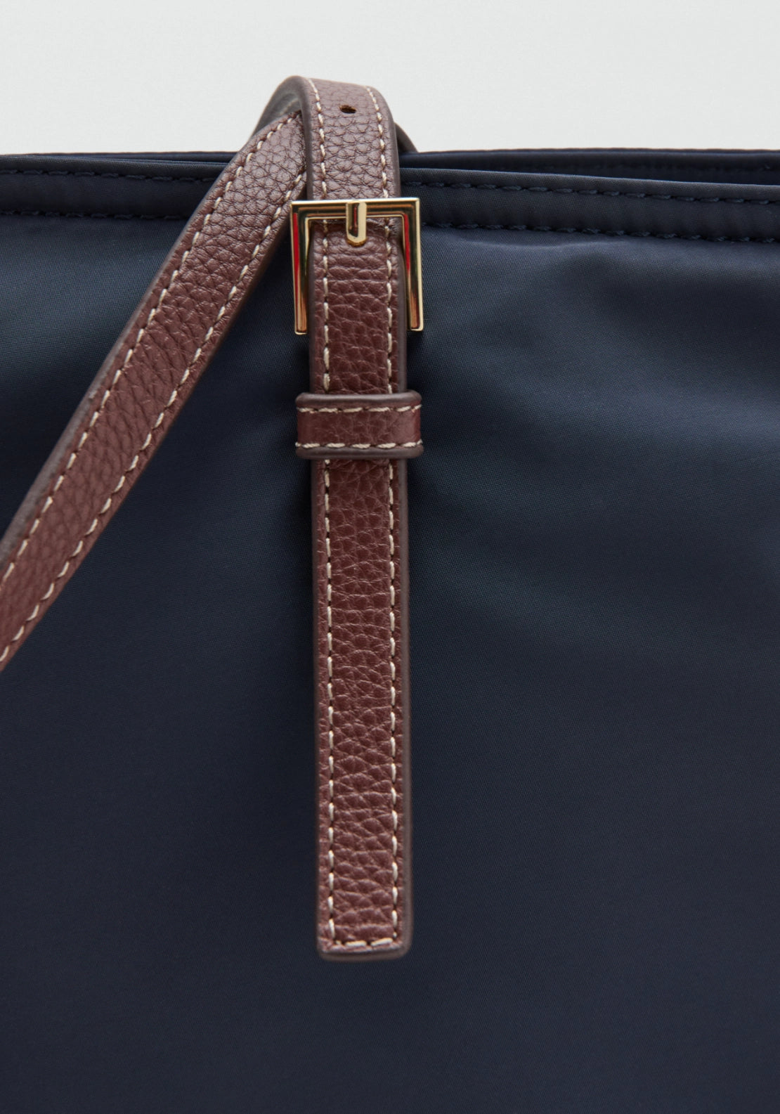 Shopper Bag With Buckle Detail - Blue