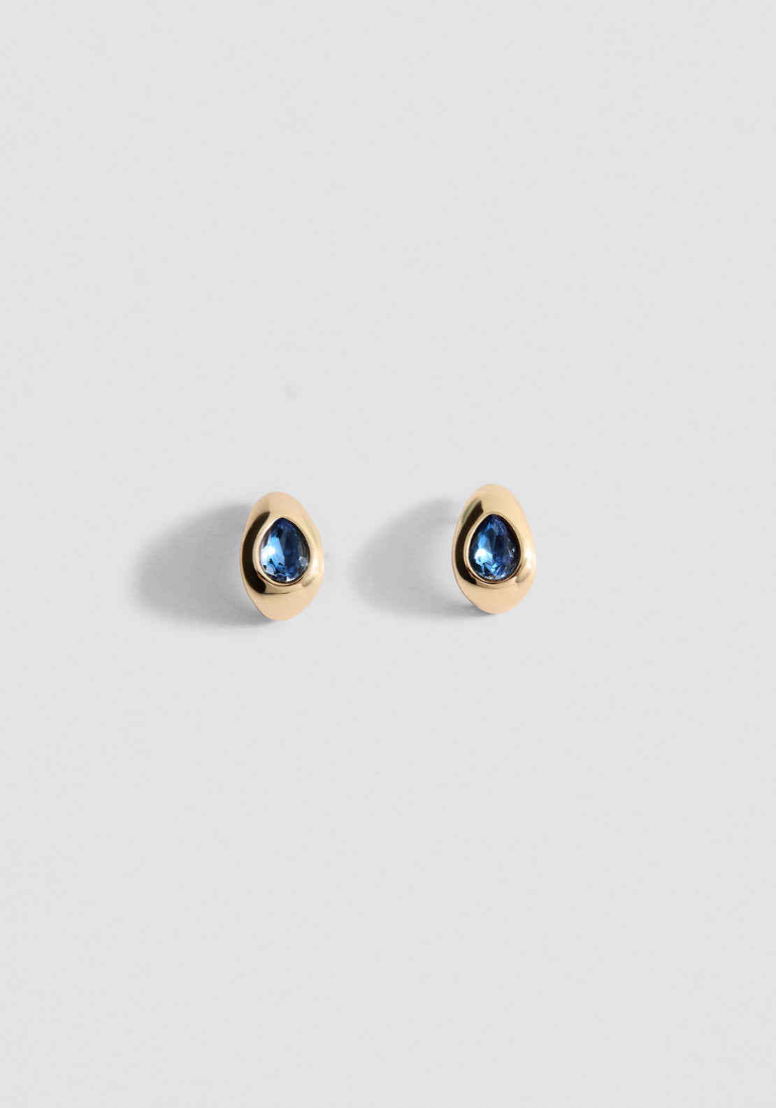Drop Earrings With Crystal Detail - Gold