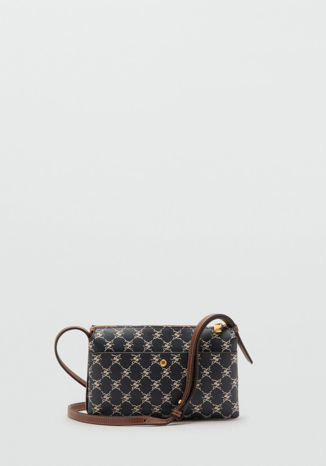 Shoulder Bag With Printed Logo - Blue
