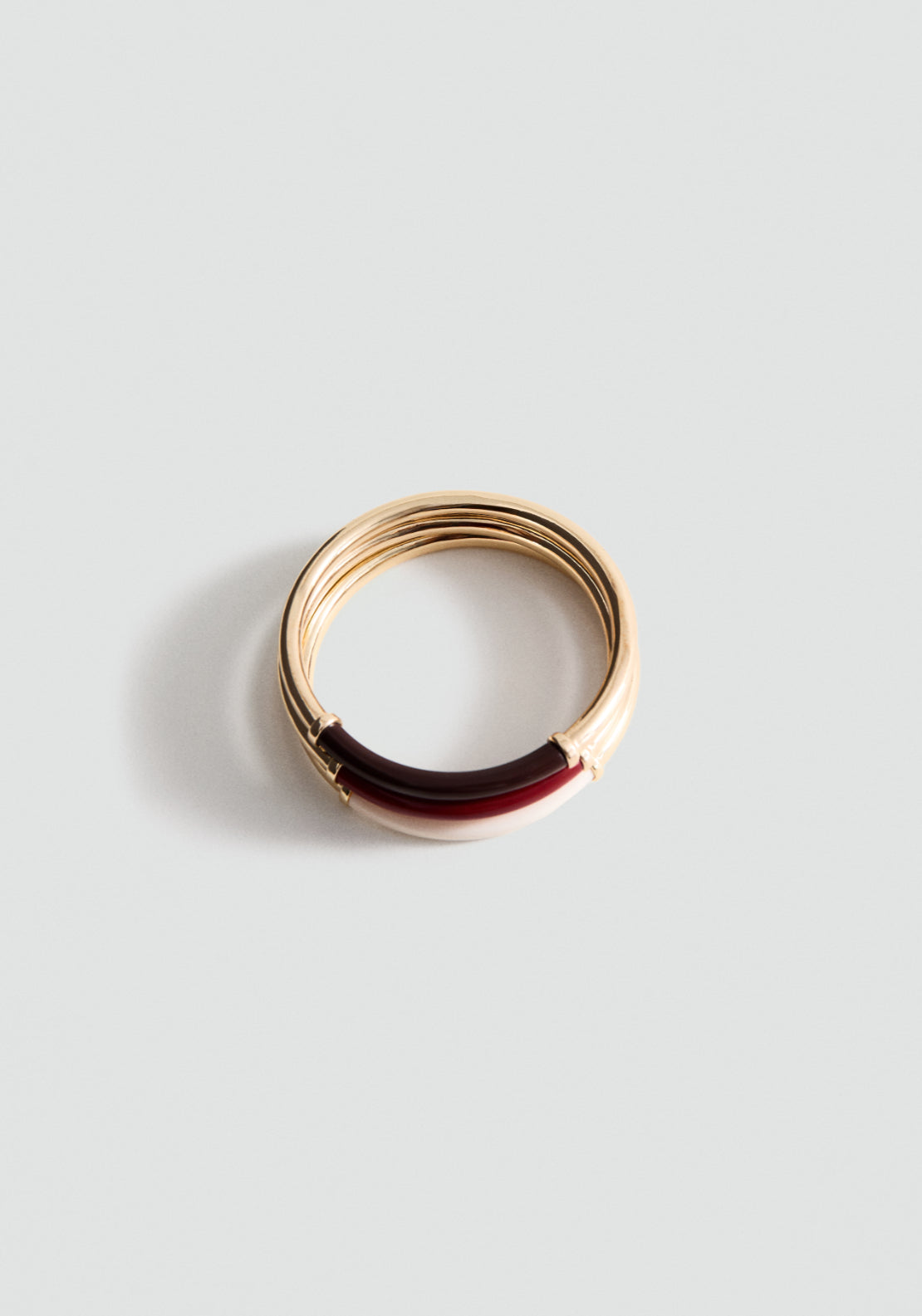 Set Of 3 Combined Bracelets - Gold