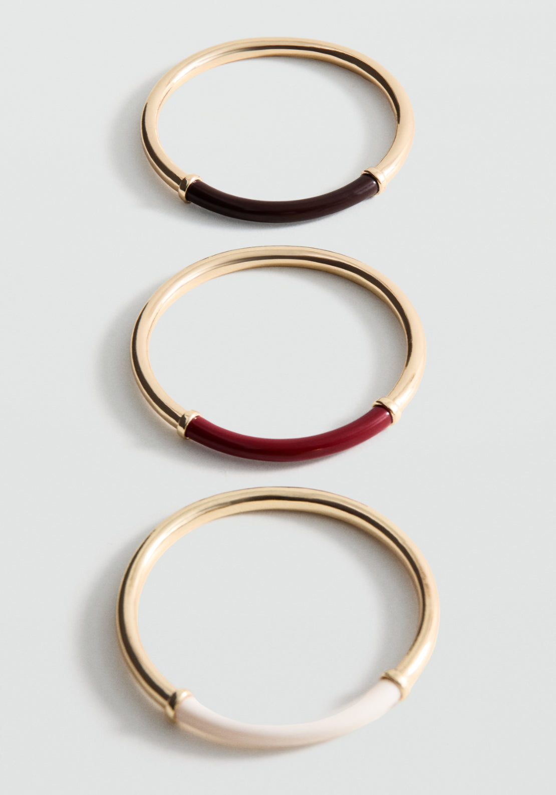 Set Of 3 Combined Bracelets - Gold