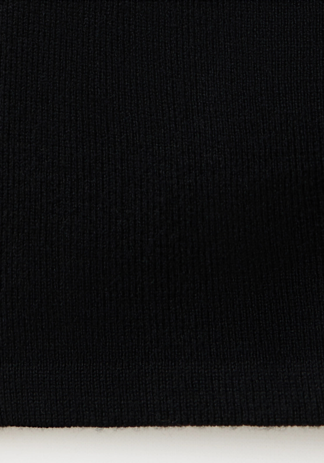Ribbed Polo Neck Cardigan - Black