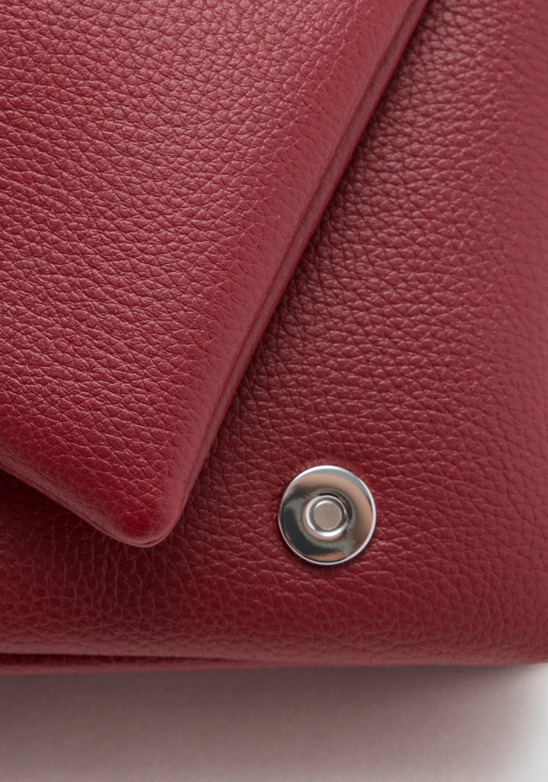 Small Crossbody Bag With Magnetic Button - Red