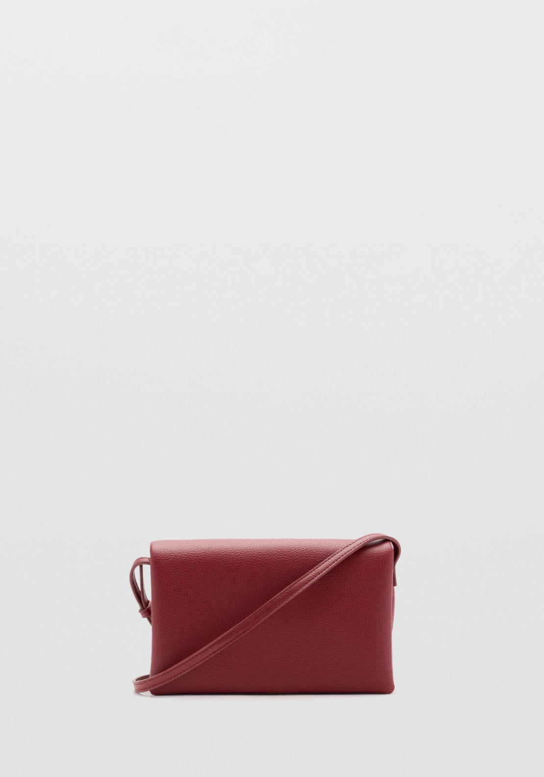 Small Crossbody Bag With Magnetic Button - Red