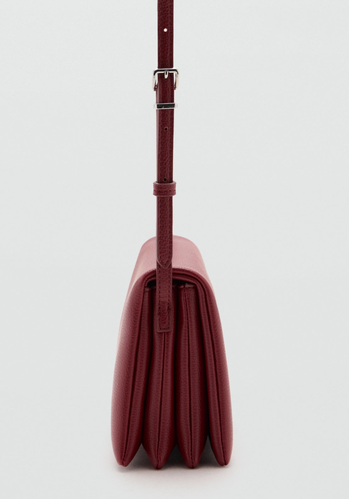 Small Crossbody Bag With Magnetic Button - Red