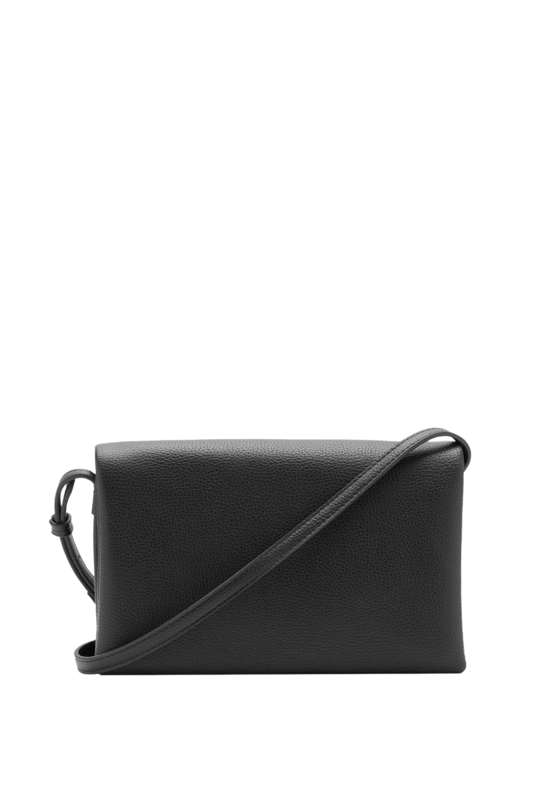 Small Crossbody Bag With Magnetic Button - Black