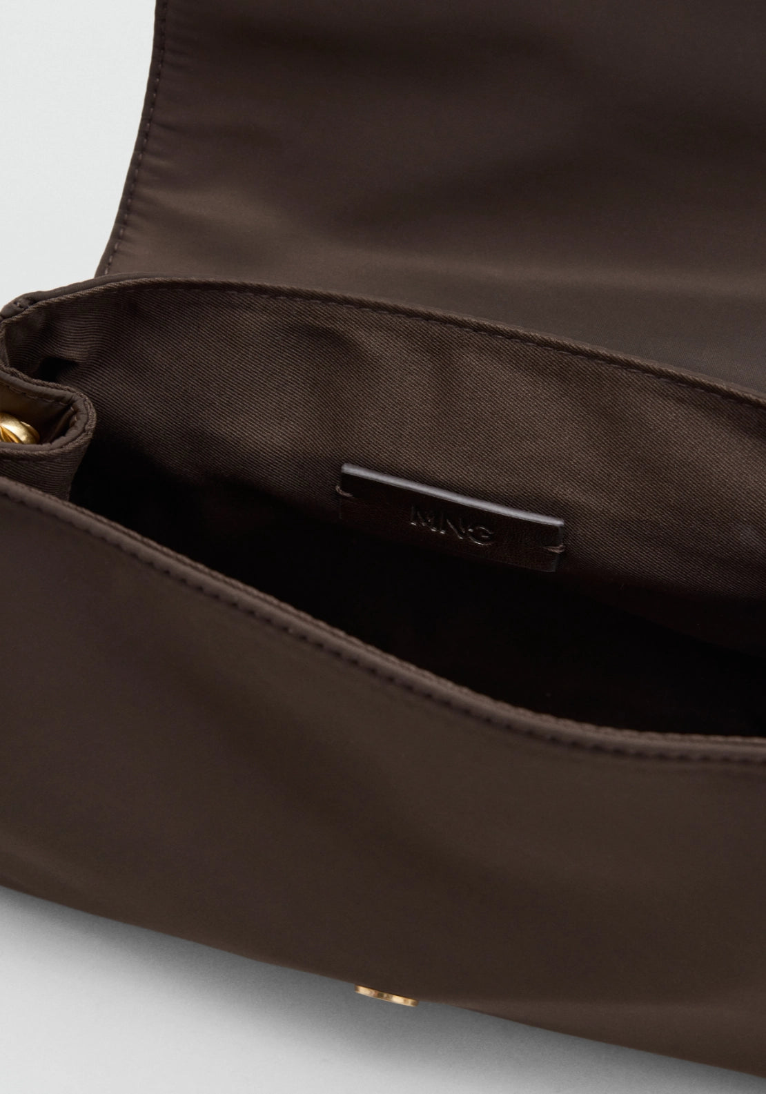 Buckle Pocket Shoulder Bag - Brown
