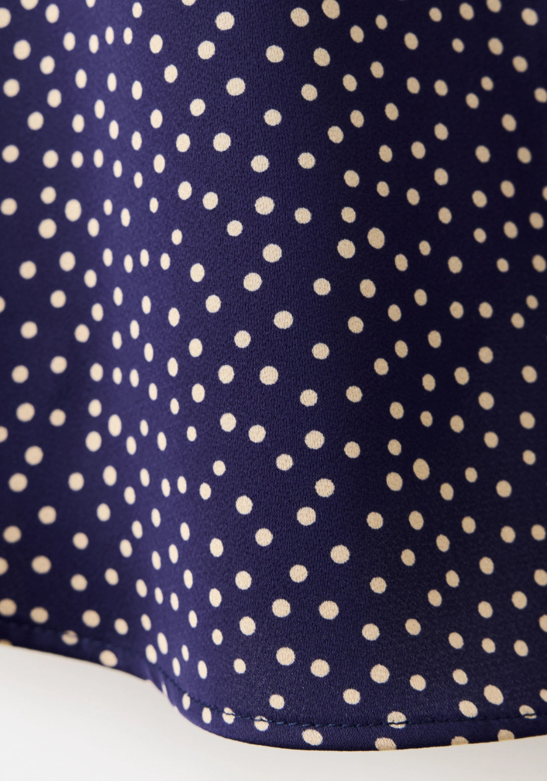 Polka Dot Satin Finish Shirt - Blue