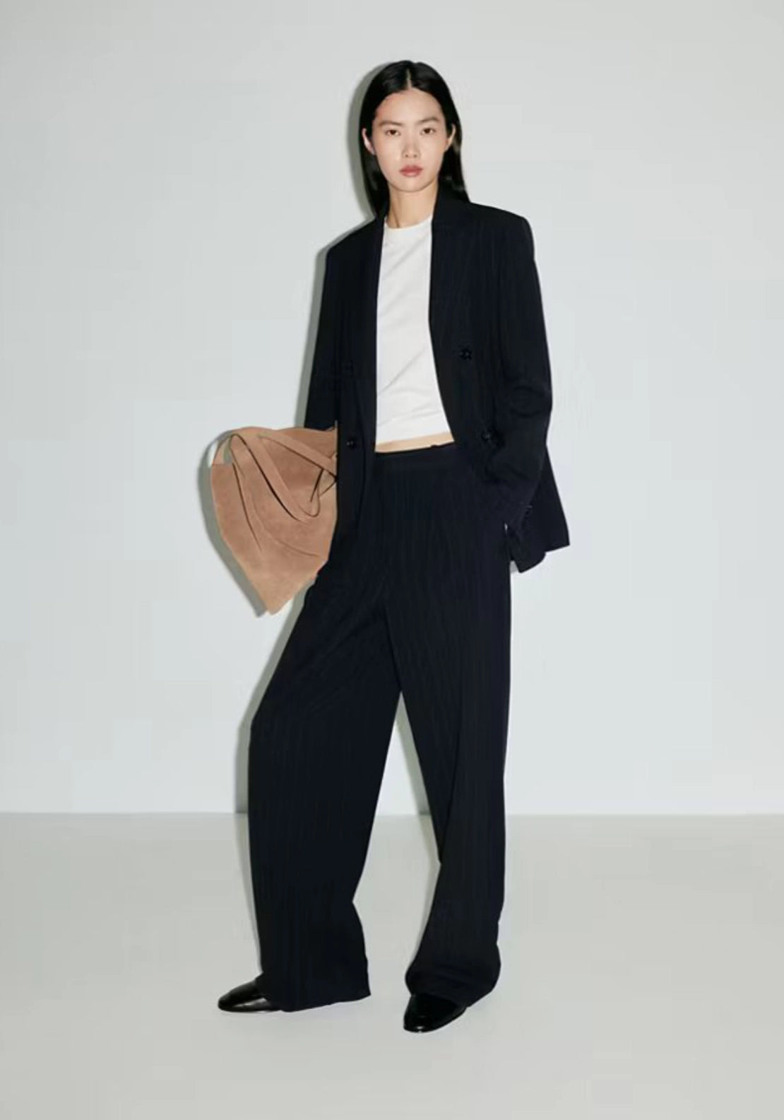 Double Breasted Suit Blazer - Blue