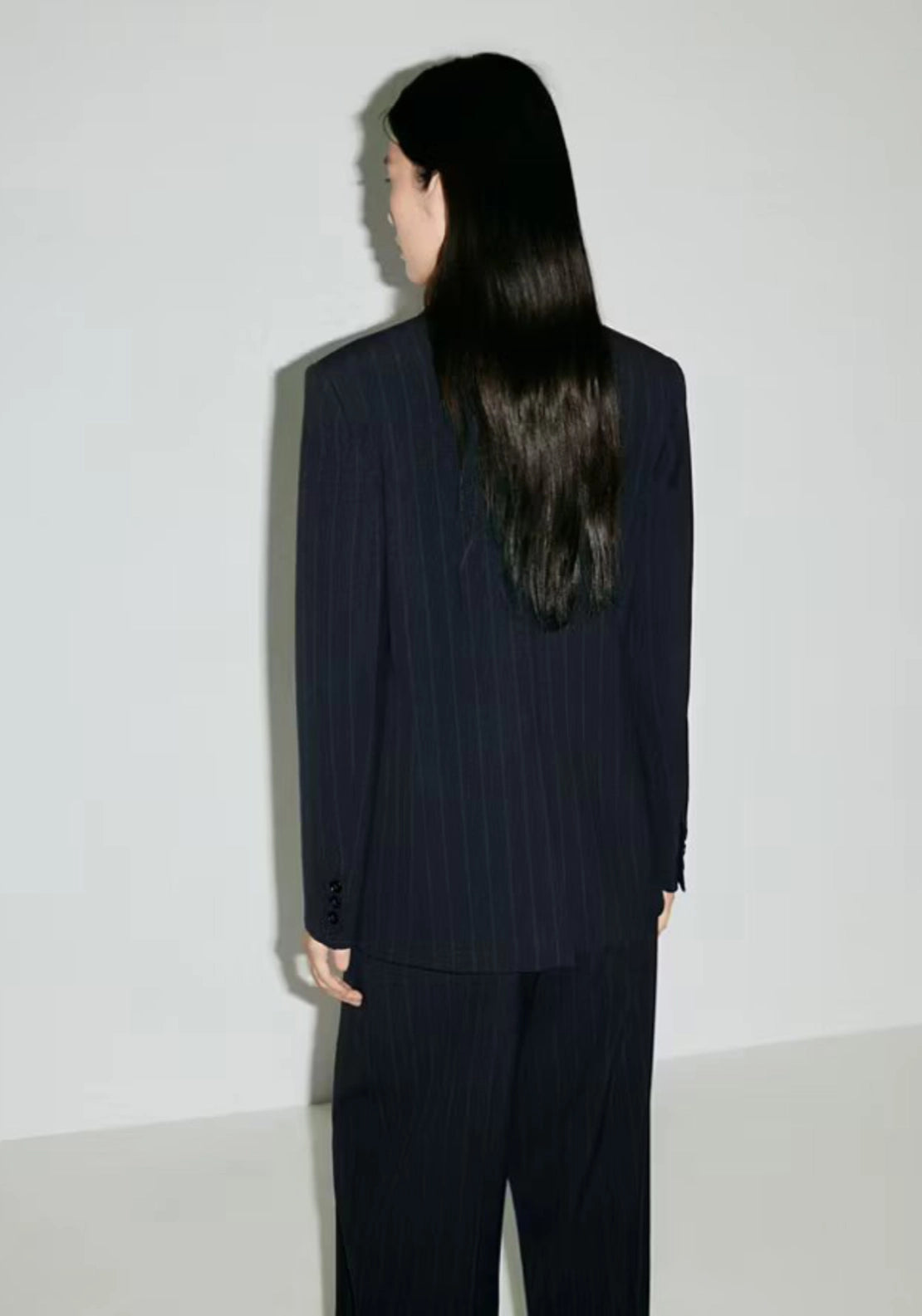Double Breasted Suit Blazer - Blue