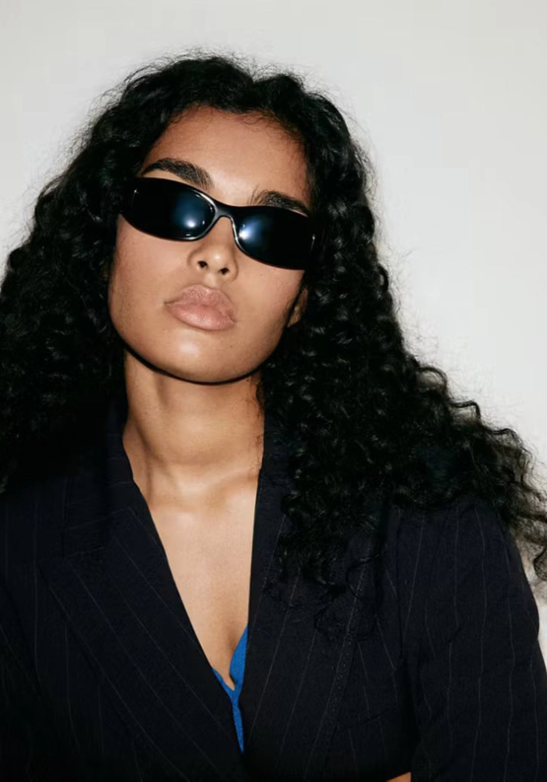 Double Breasted Suit Blazer - Blue