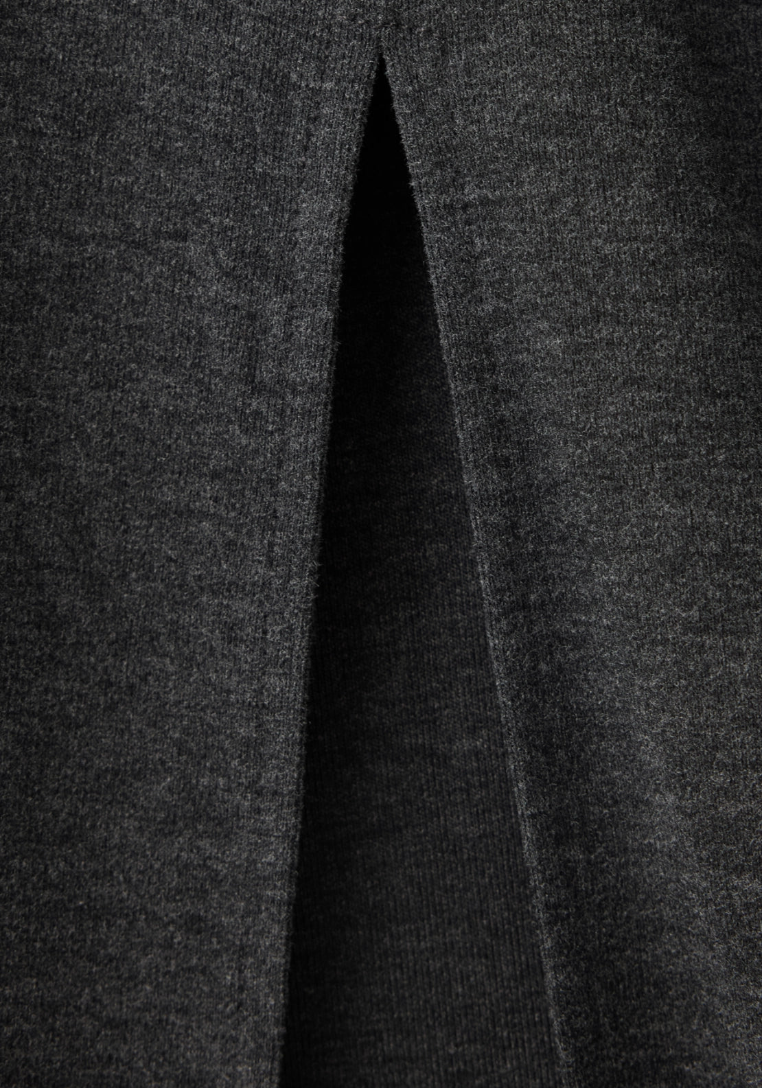 Side Ruched Knit Dress - Grey