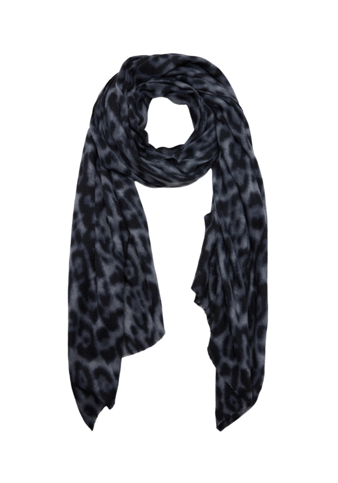 Animal Print Scarf - Grey