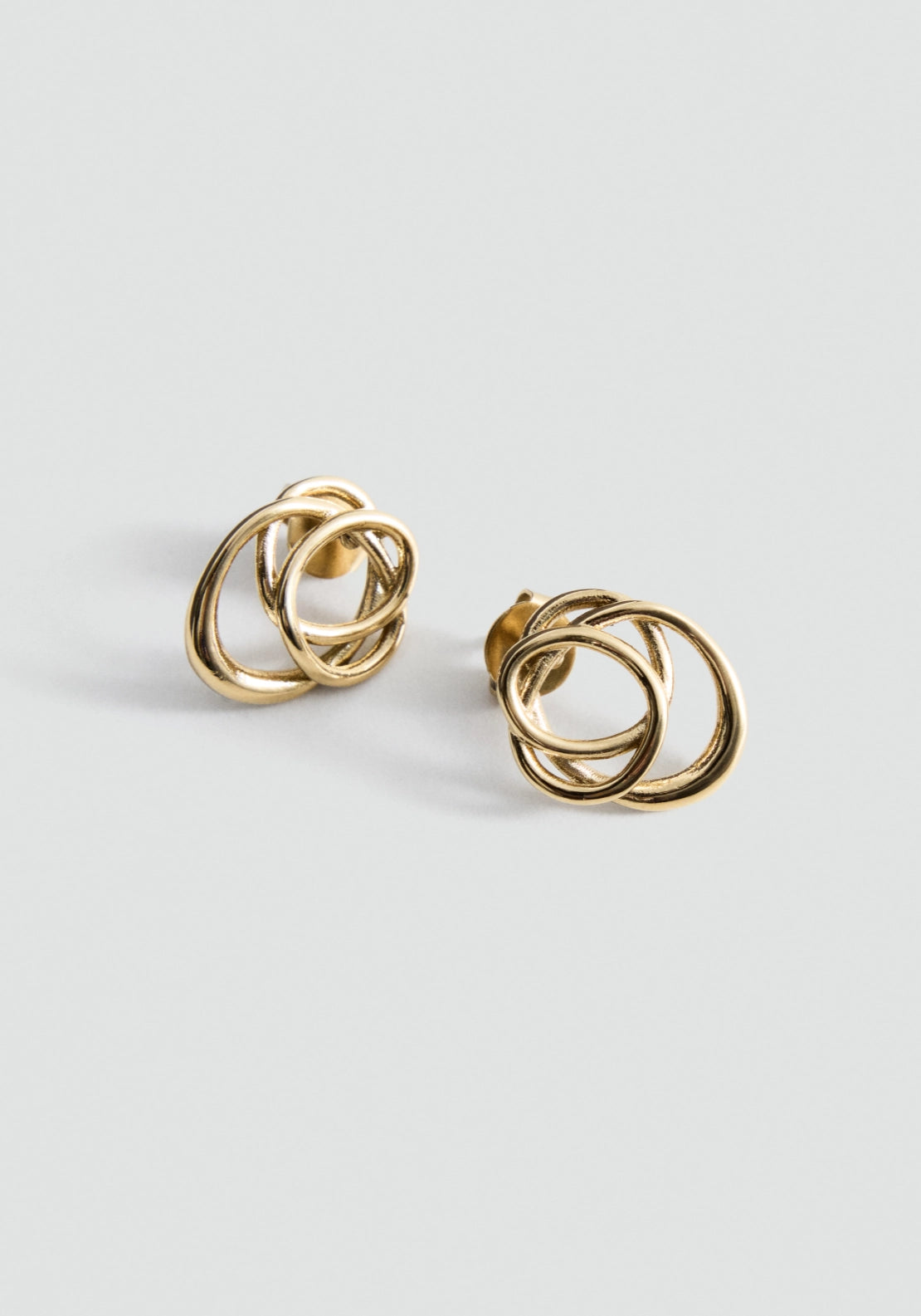 Contemporary Crossover Earrings - Gold
