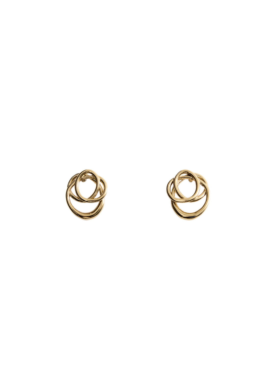 Contemporary Crossover Earrings - Gold