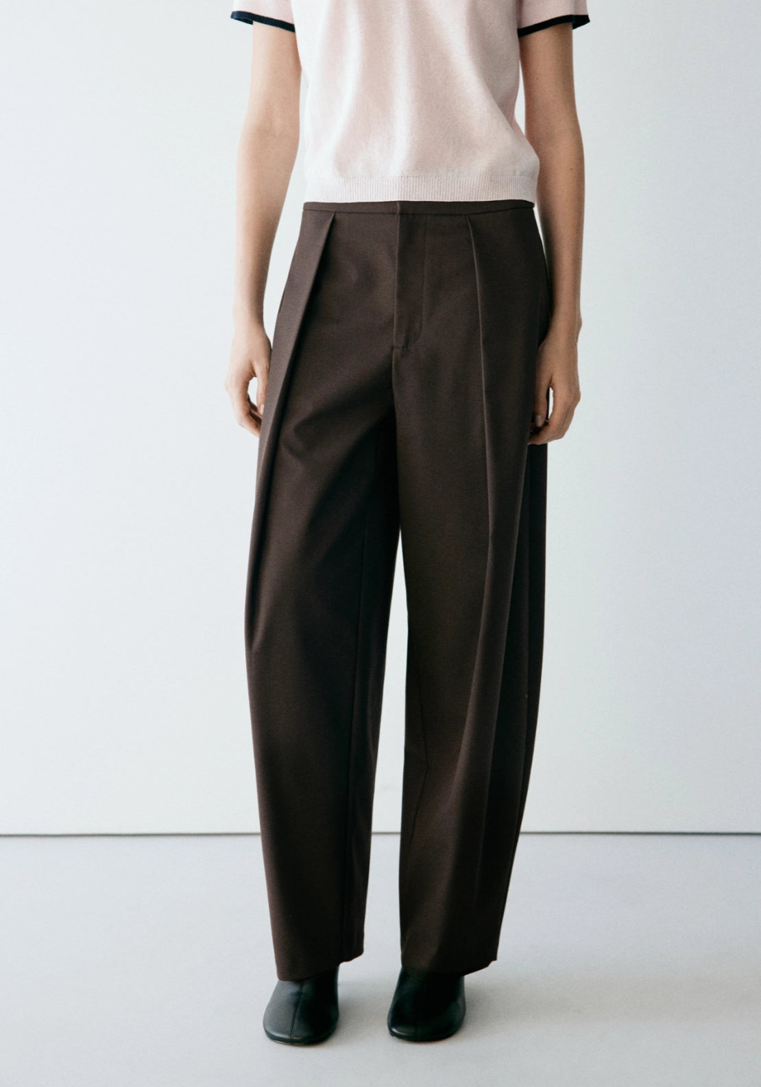 Balloon Formal Trousers - Brown