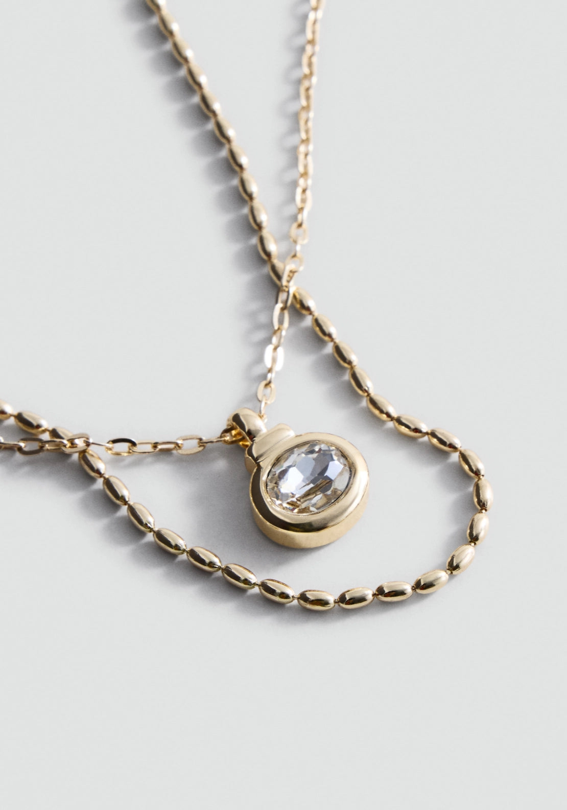 Layered Mixed Double Necklace - Gold