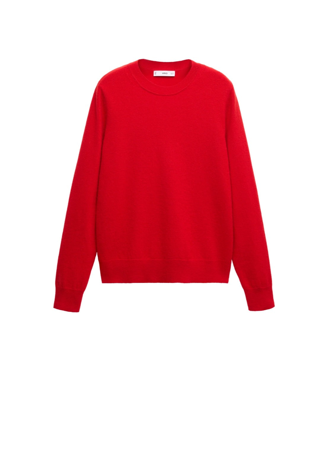 100% Cashmere Round Neck Sweater - Red