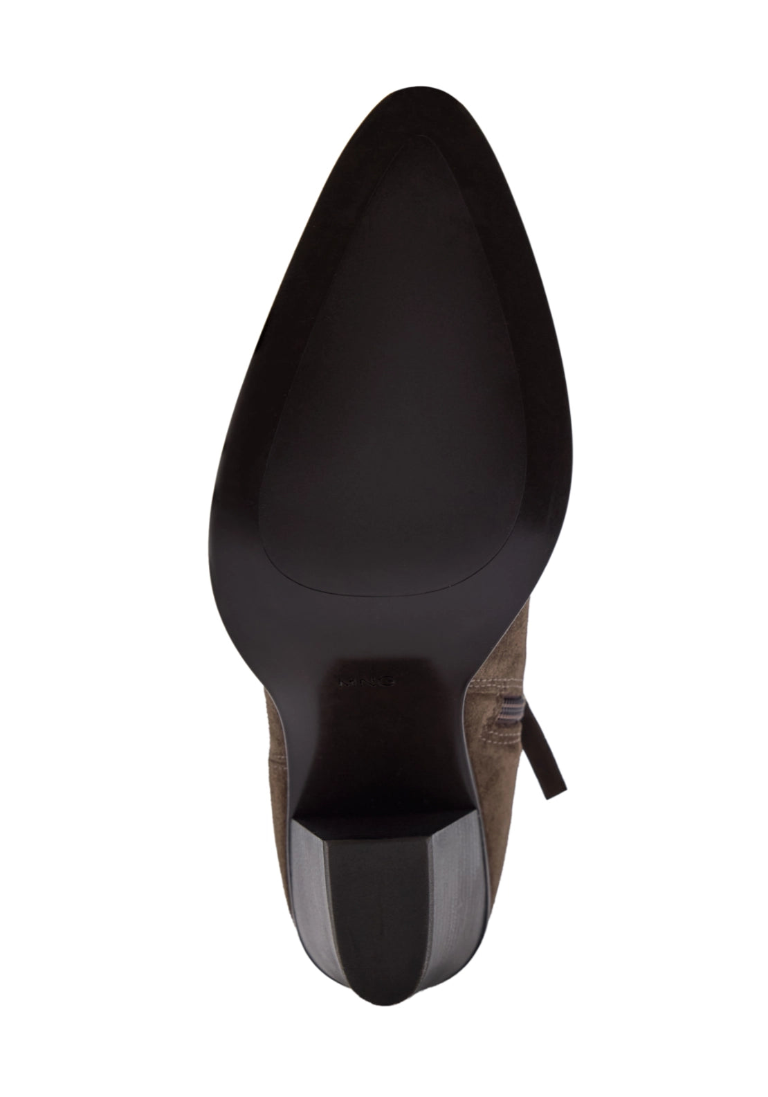 Suede Western Style Ankle Boot - Brown