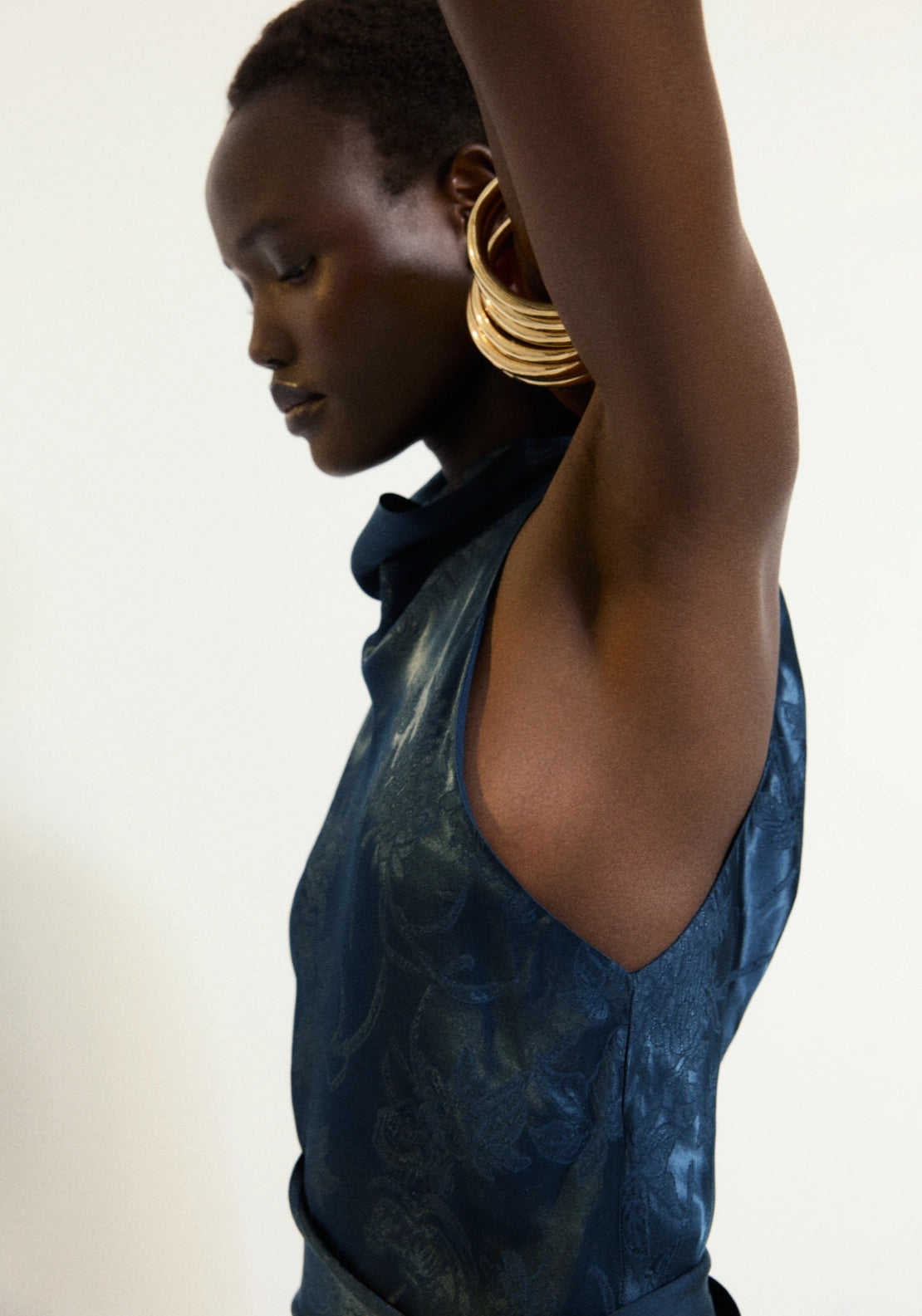 Elegant Floral Jumpsuit - Blue