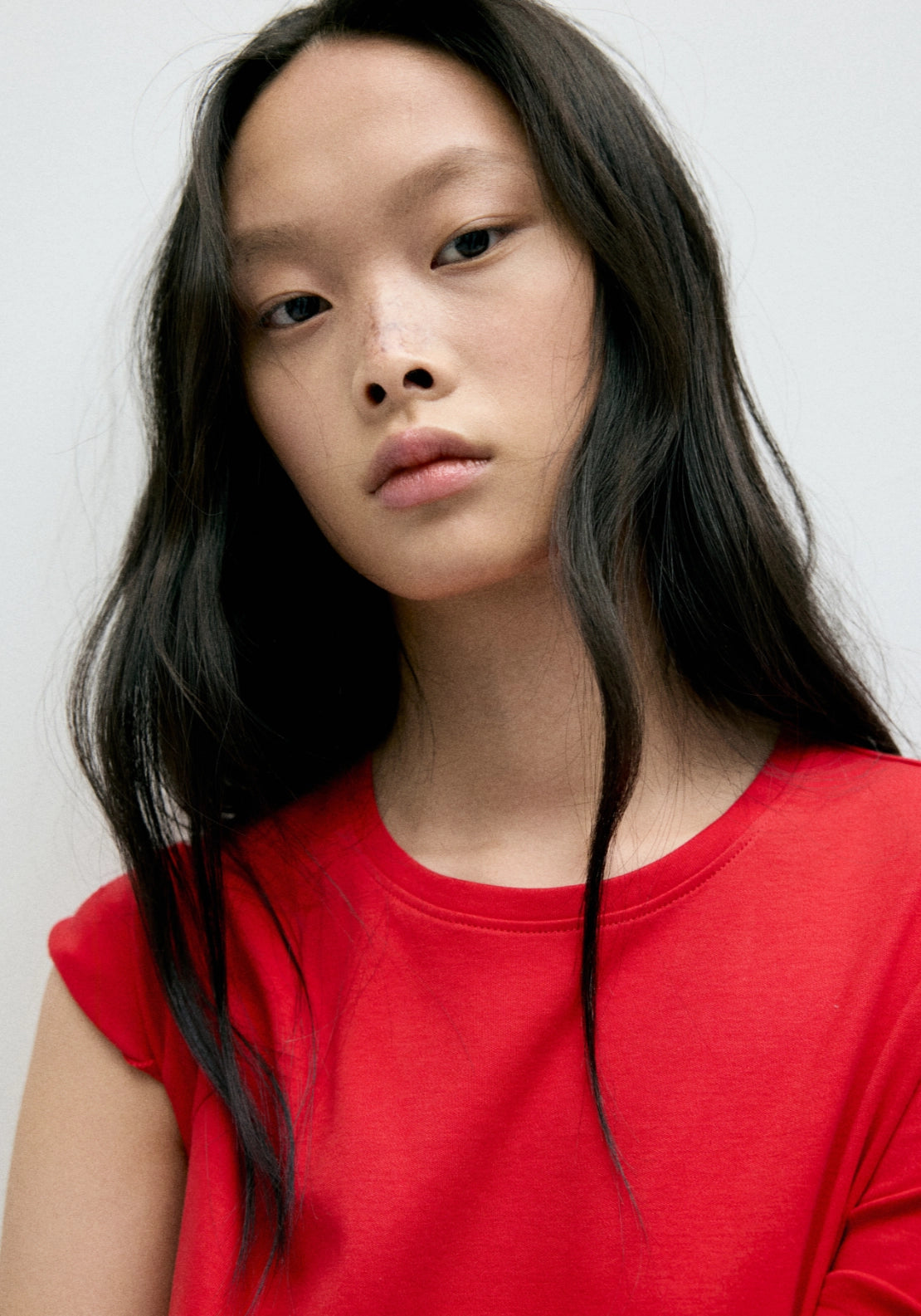 100% Cotton Round Neck T-Shirt - Red