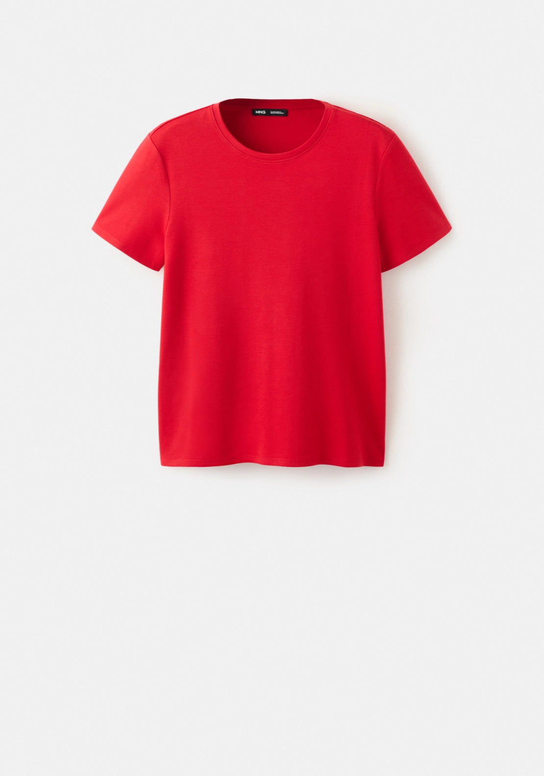 100% Cotton Round Neck T-Shirt - Red