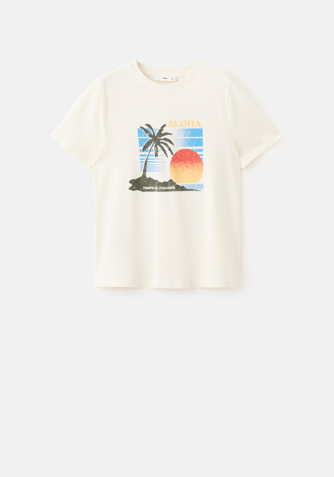 Printed Cotton-Blend T-Shirt - Cream