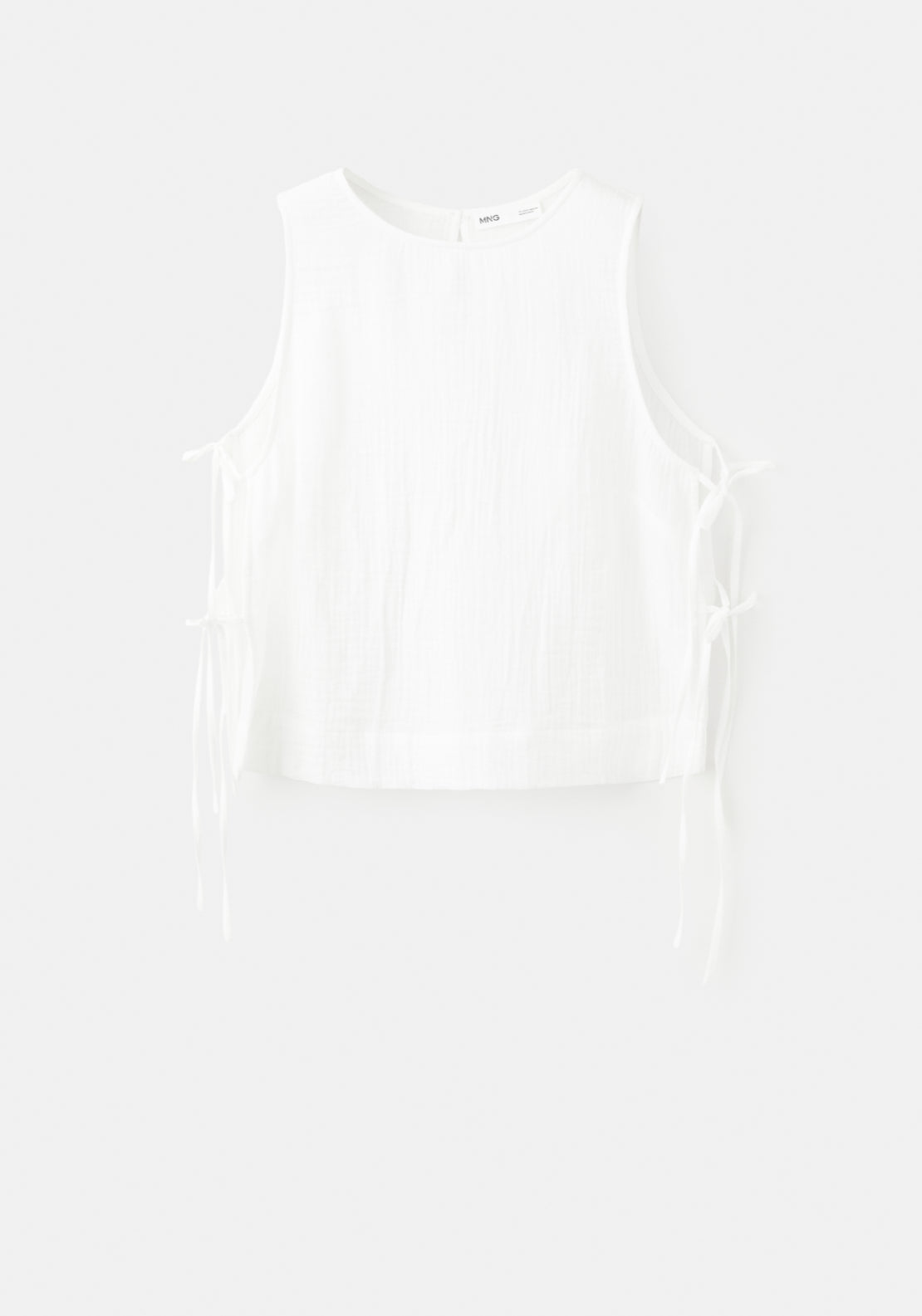Bambula Tie Top - White