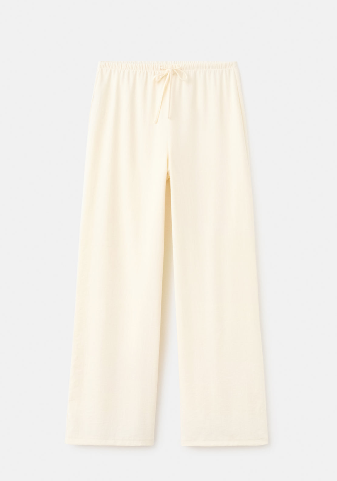 Straight Mid Rise Trousers - Cream