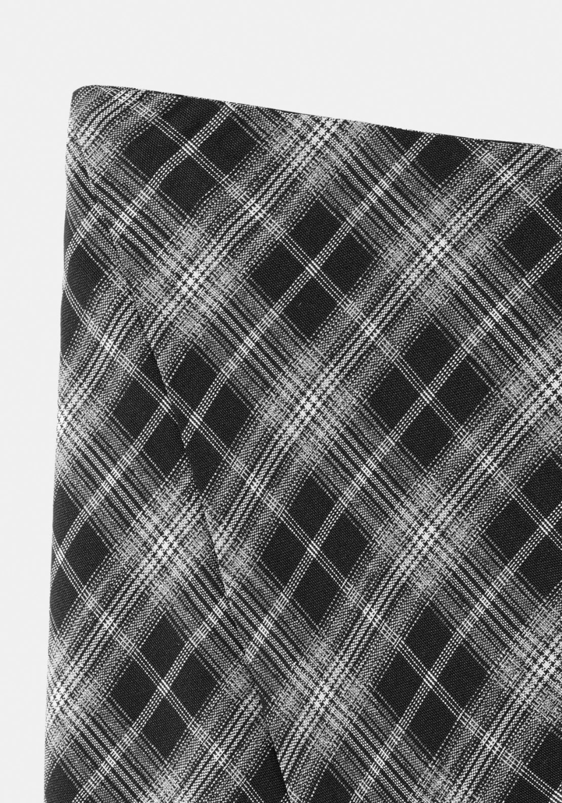 Flowy Checked Midi Skirt - Black