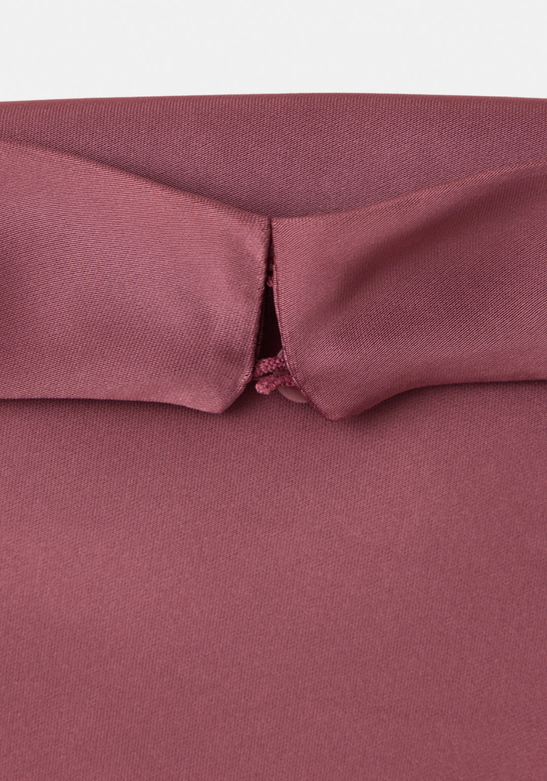 Draped Neck Satin Top - Burgundy