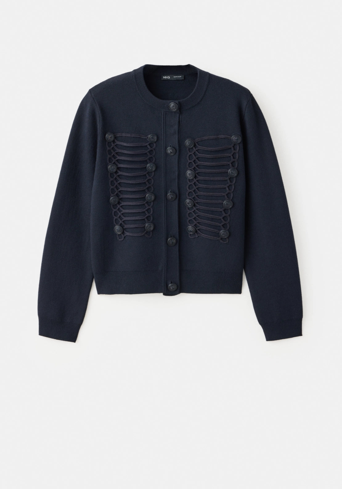 Knit Jacket Toggle Detail - Blue