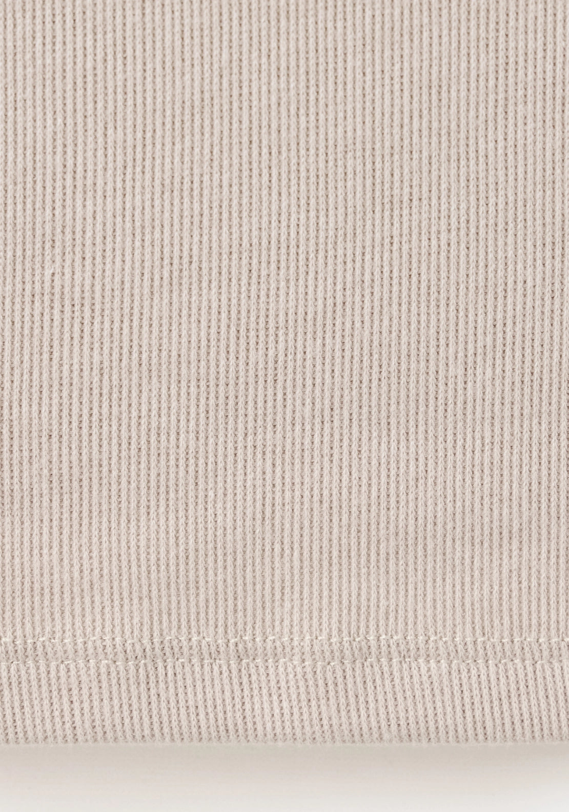 Long Sleeved Boat-Neck T-Shirt - Beige