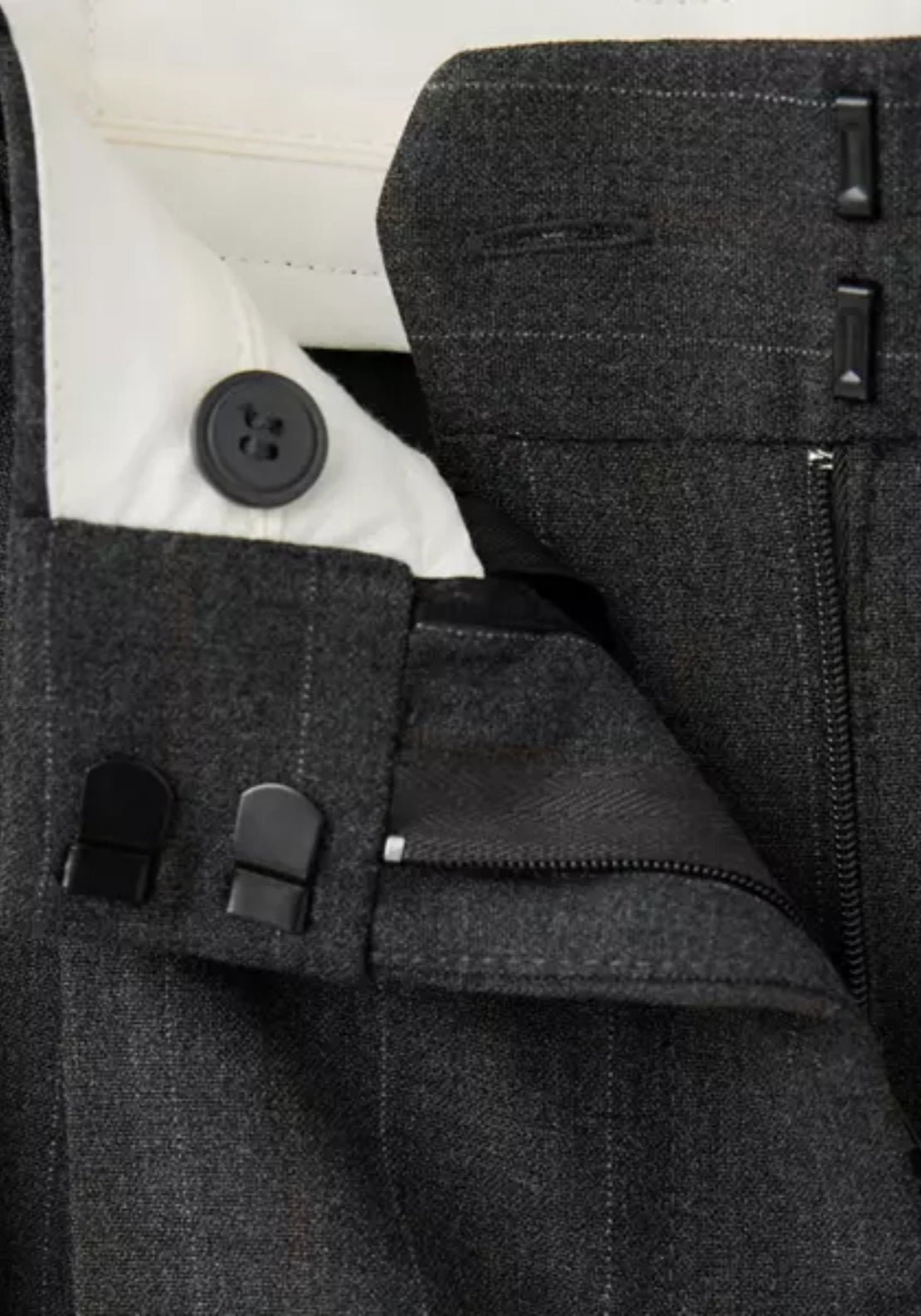 Straight Fit Pleated Trousers - Grey