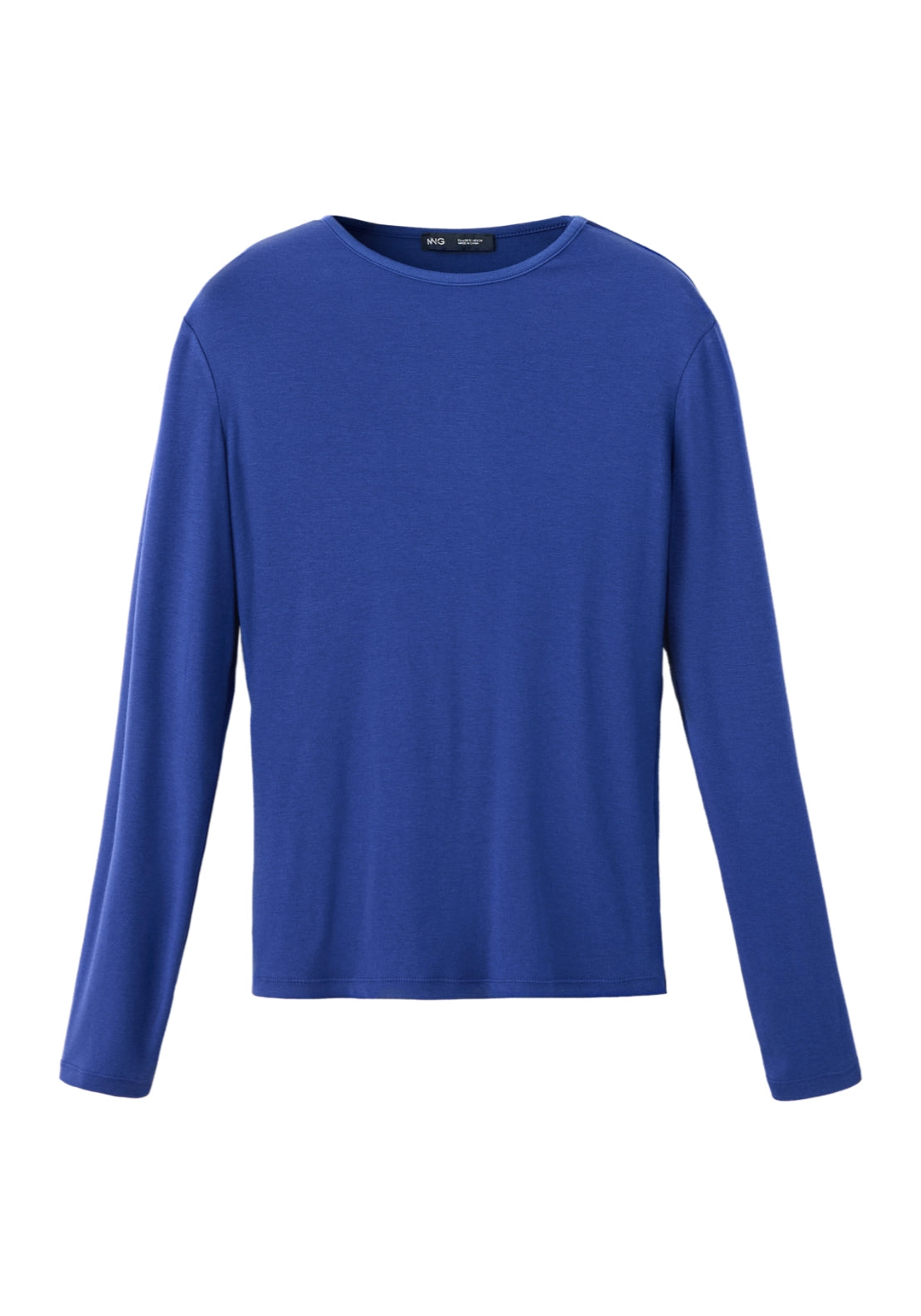 Long Sleeved Fitted T-Shirt - Blue