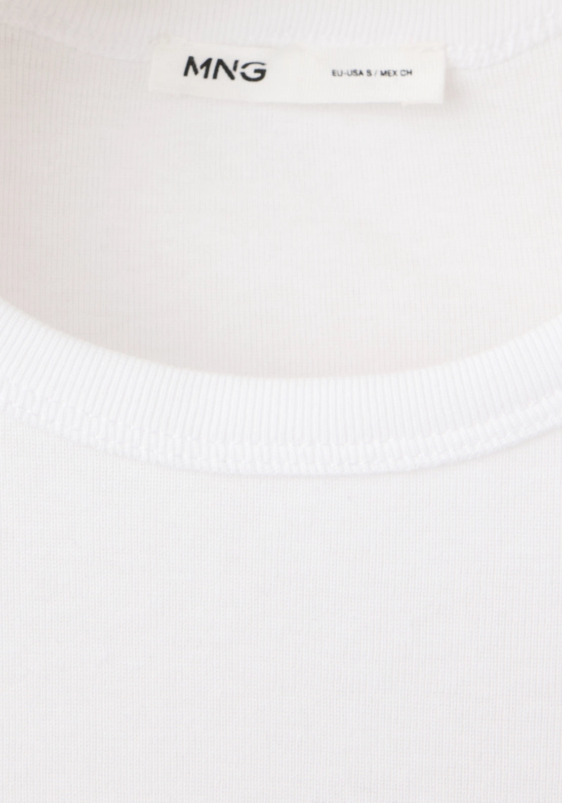 100% Cotton Fitted Long Sleeve Top - White