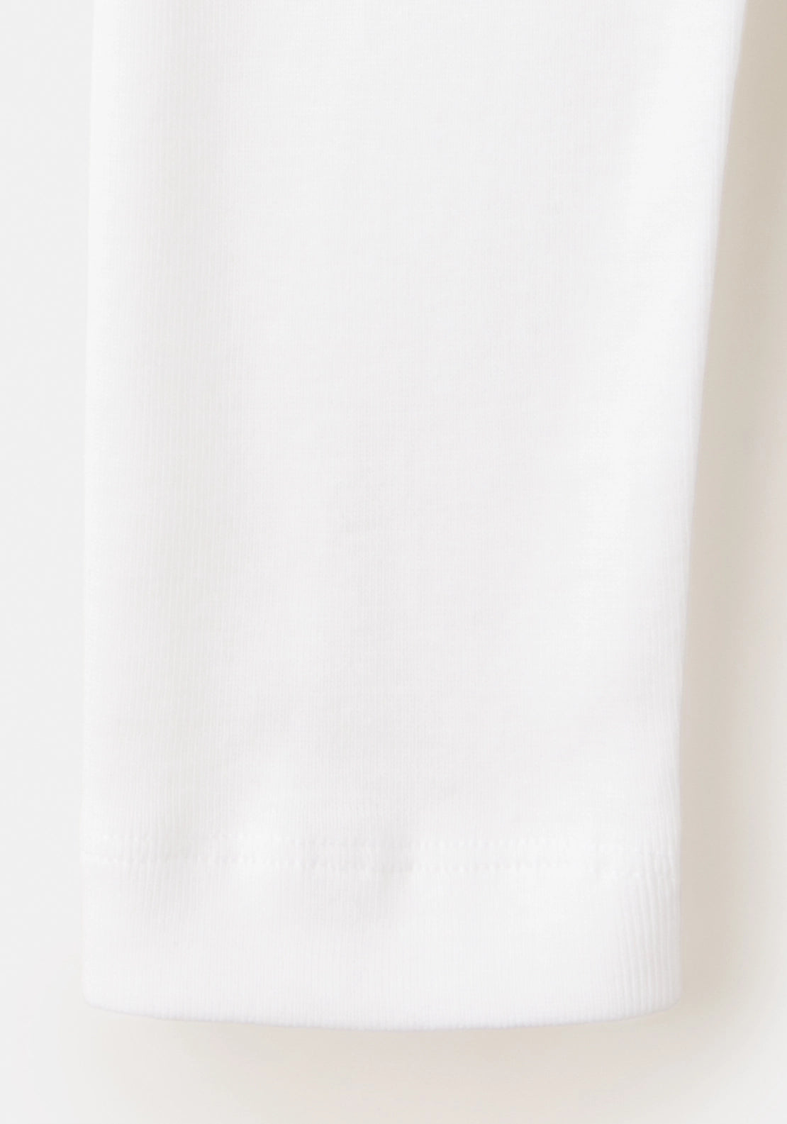 100% Cotton Fitted Long Sleeve Top - White