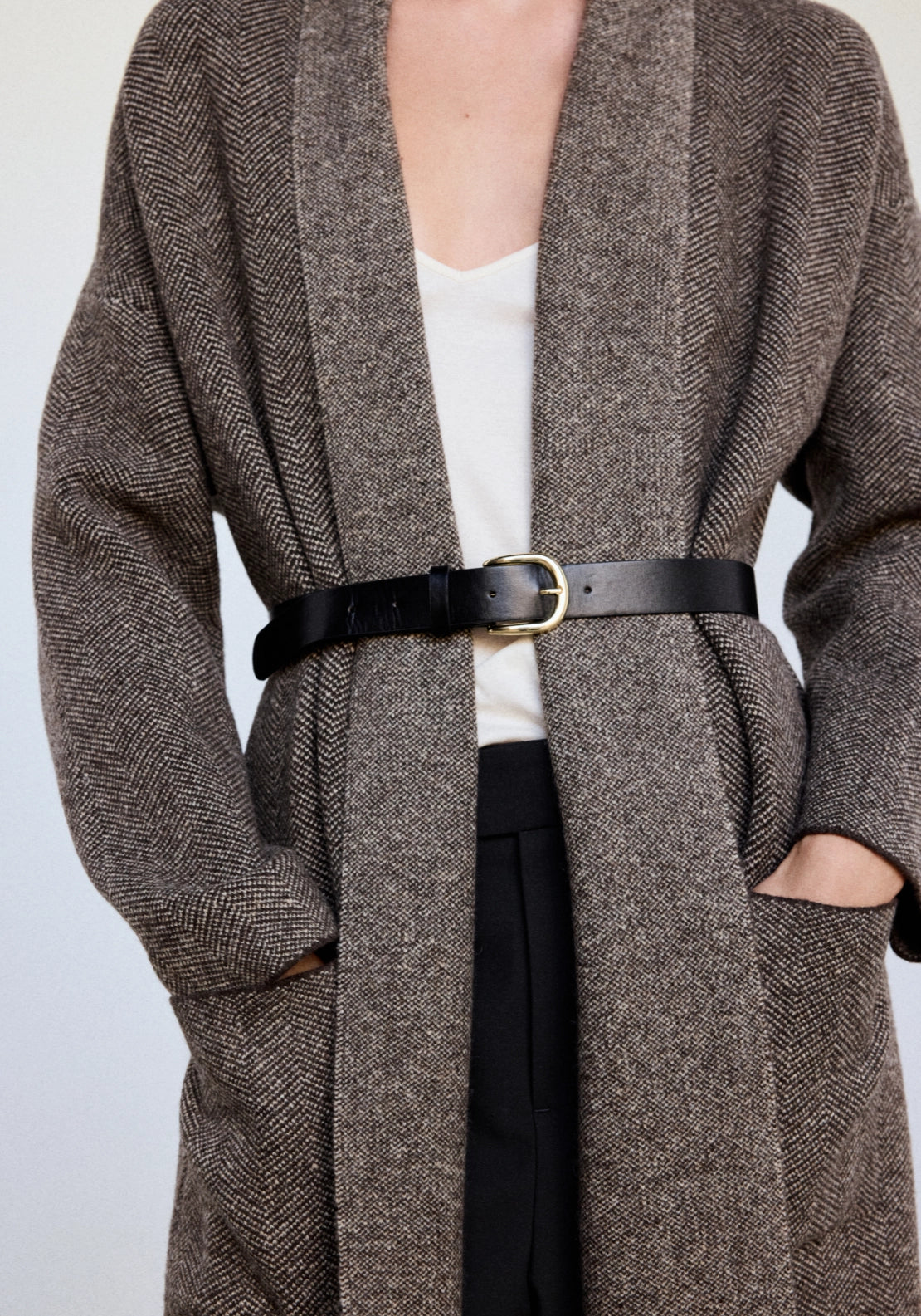 Wool Blend Jacket With Faux Fur Trims - Brown