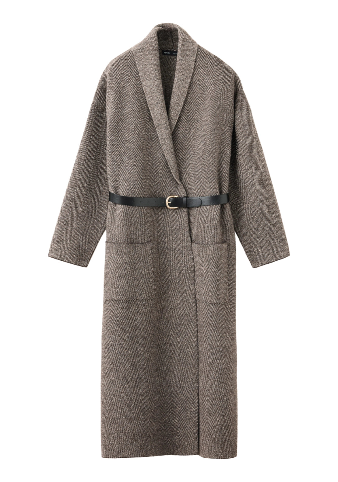 Wool Blend Jacket With Faux Fur Trims - Brown