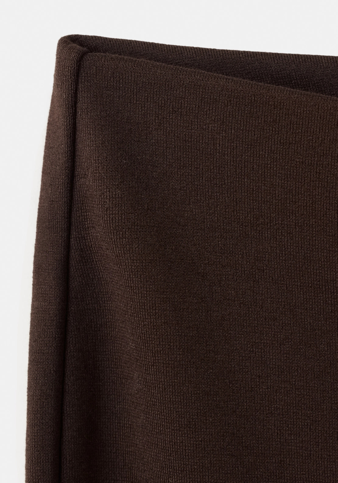 Straight Leg Leggings With Seams - Brown