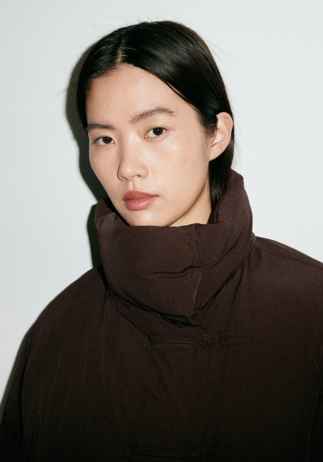 Quilted Toggle Anorak - Brown