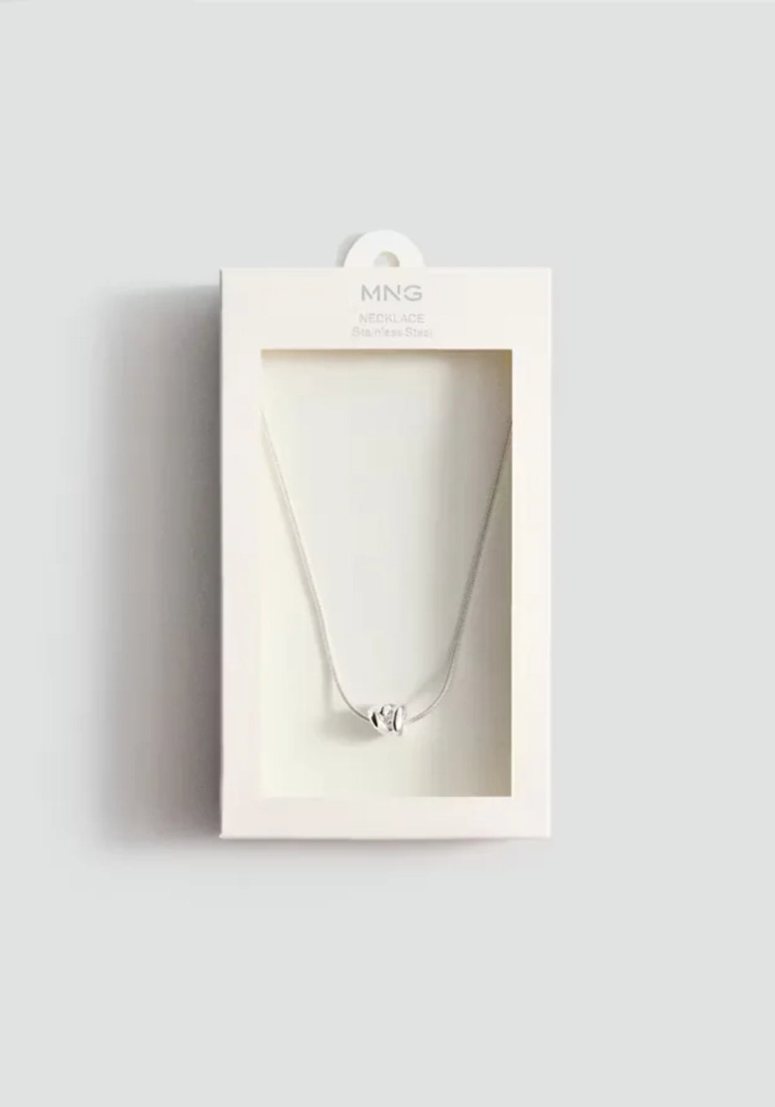 Beaded Detail Necklace - Silver