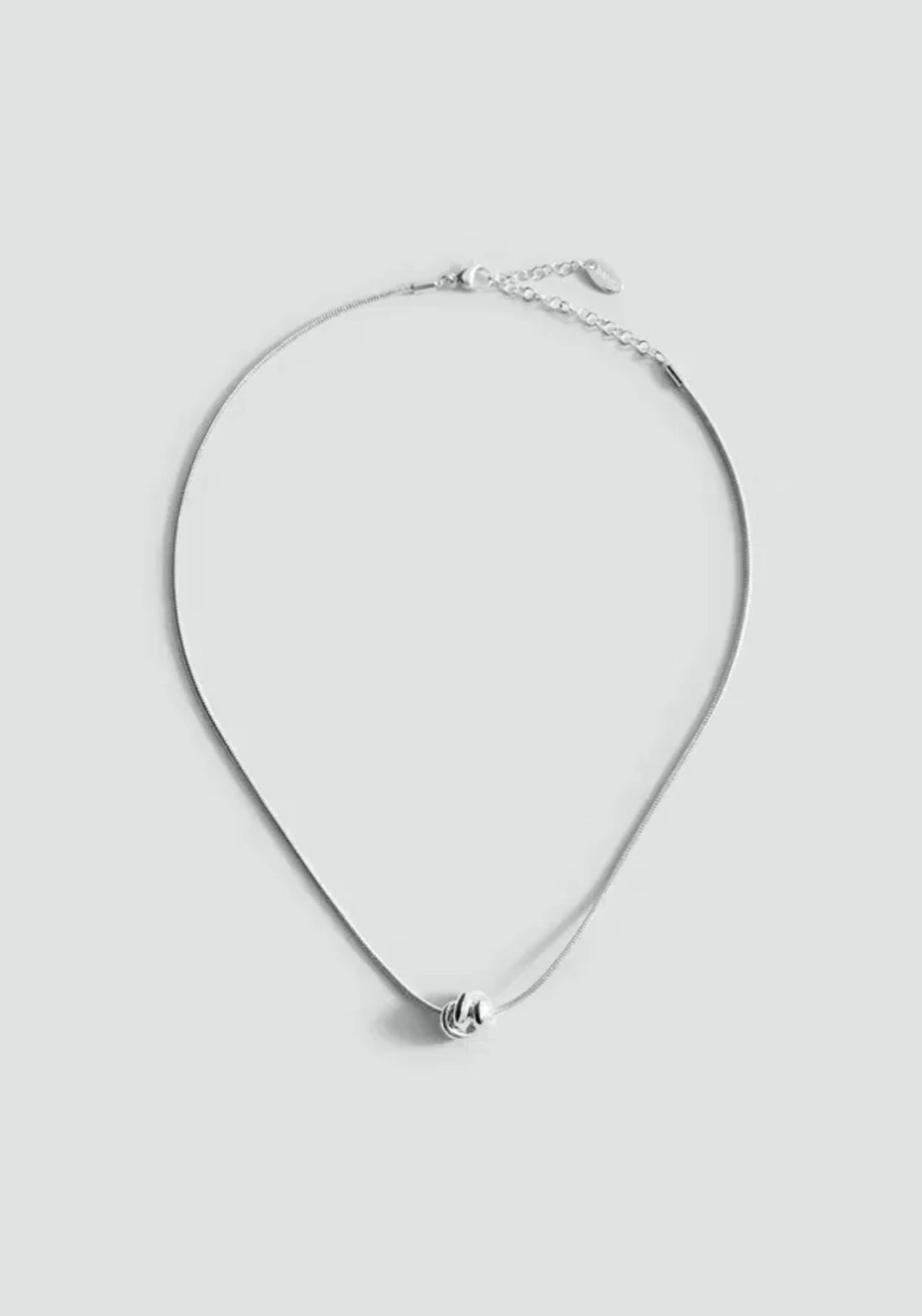 Beaded Detail Necklace - Silver